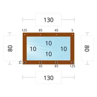 Мягкое окно 130x80 см, для веранды, беседки